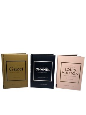 Little Book of Chanel, Gucci & Louis Vuitton - Gold, Black, Blush Set all 3